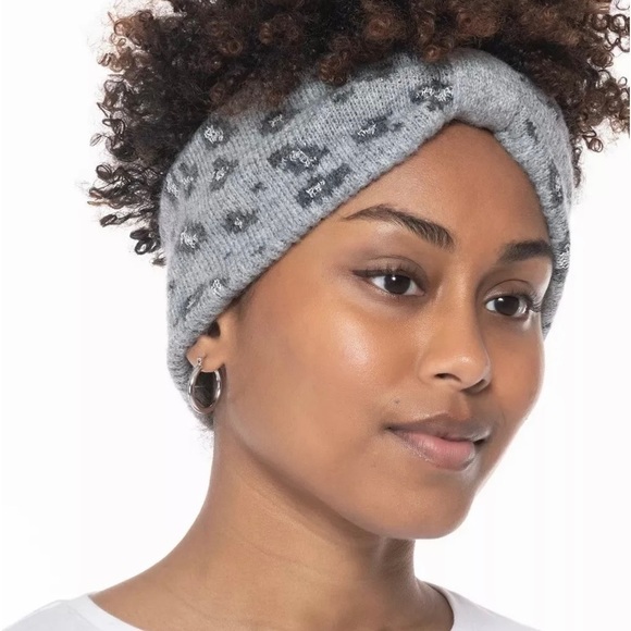Inc international concepts women's leopard shine headband, gray, one size-NWT - Picture 1 of 4